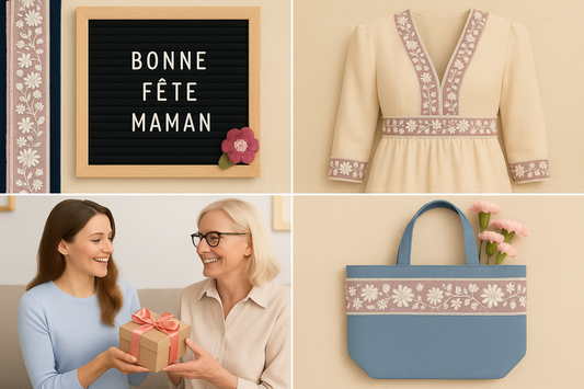 3 idées cadeaux couture pour la fête des mères avec des galons