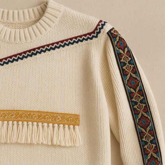 Relooker un pull avec un galon fantaisie : idée simple et tendance