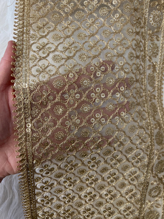 Galon extra large doré bordure pointue