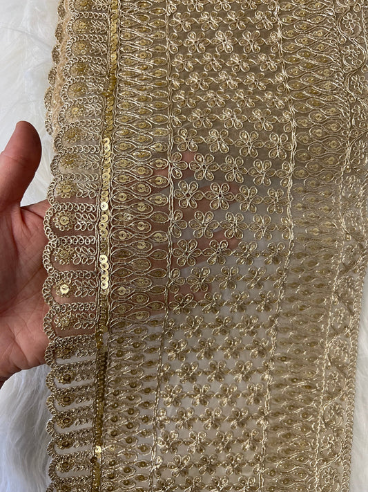 Galon sequin extra large doré