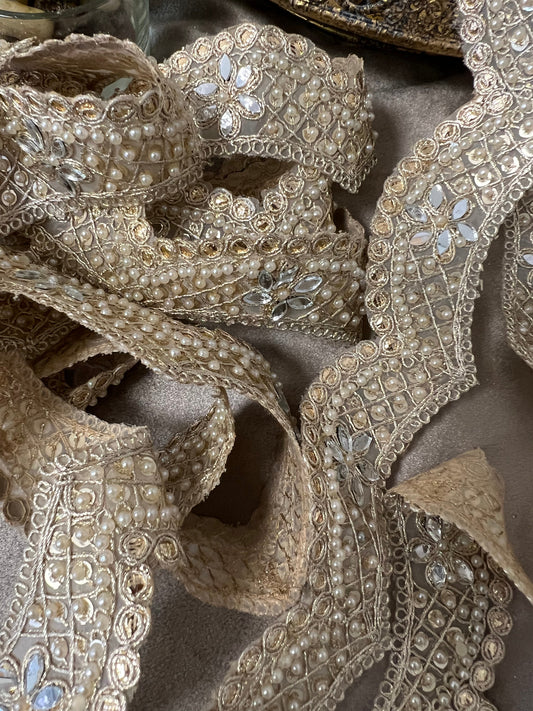 Galon sequin vague doré