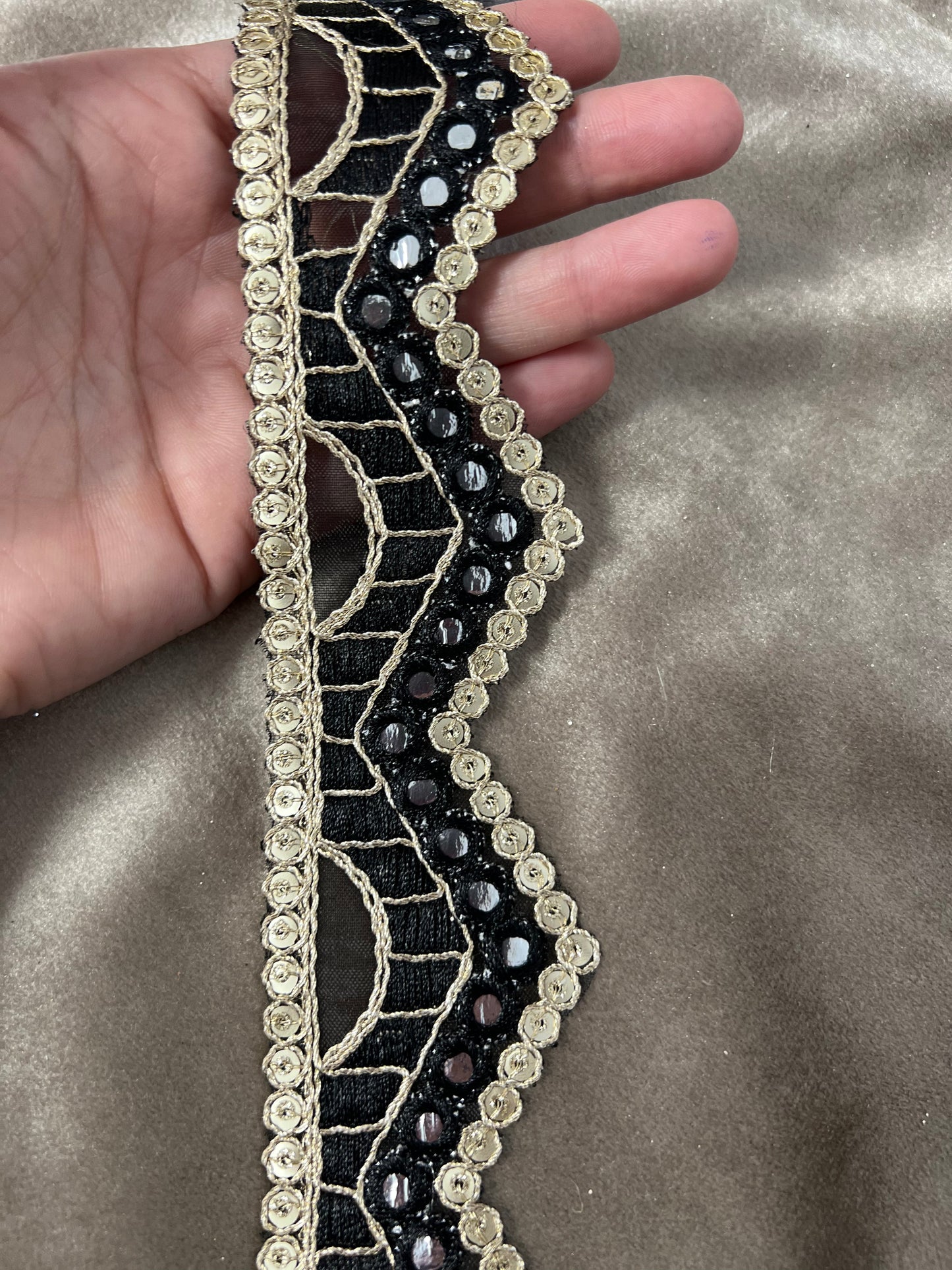 Galon sequin zigzag