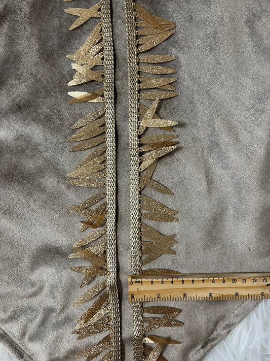 Galon à franges scintillant à pétales métallisées