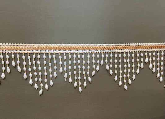 Galon à franges perlées