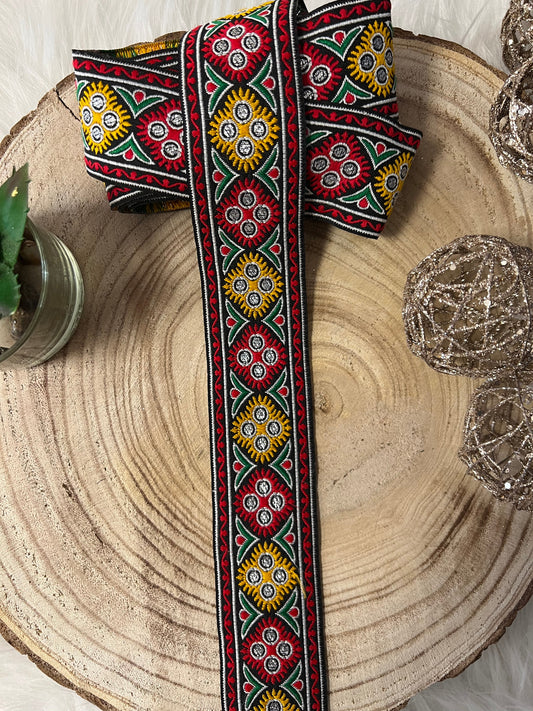 Galon ethnie retro largeur moyenne mosaïques