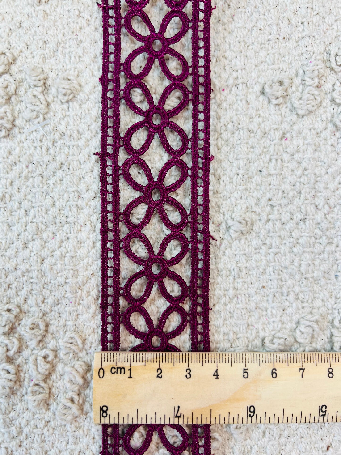 Galon en dentelle Trèfles. 4 coloris.