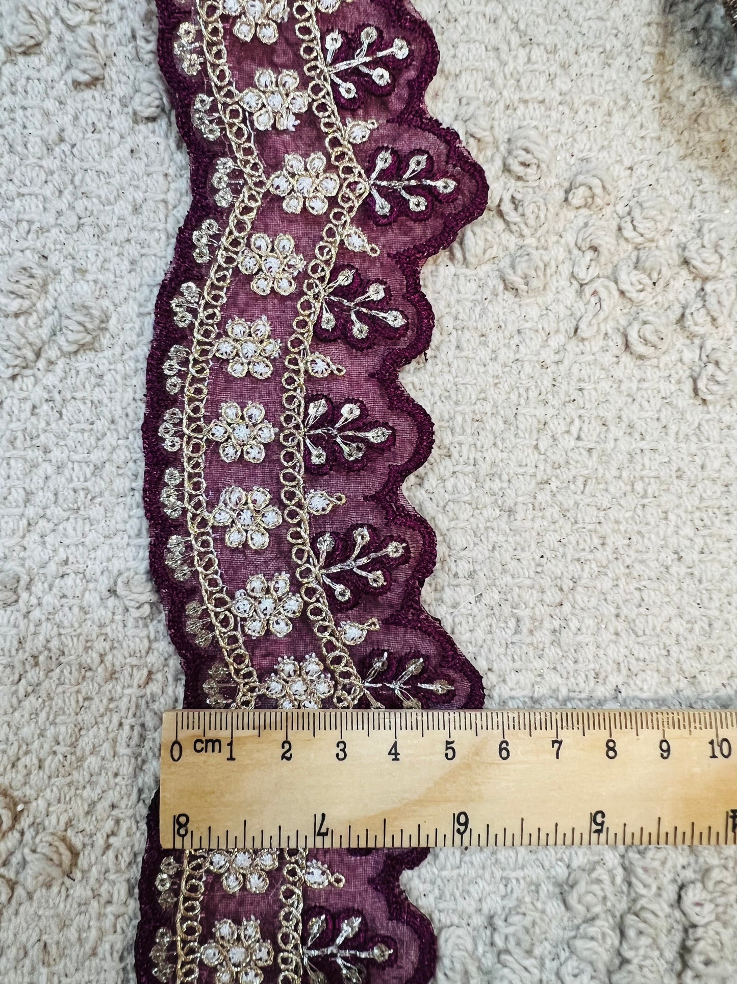 Galon oriental arcades avec mini sequins (Violine)