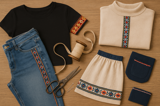 Upcycling couture : 10 idées simples avec des galons | MONGALON