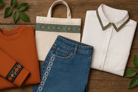 Upcycling écoresponsable : recycler ses vêtements avec du galon brodé | MONGALON