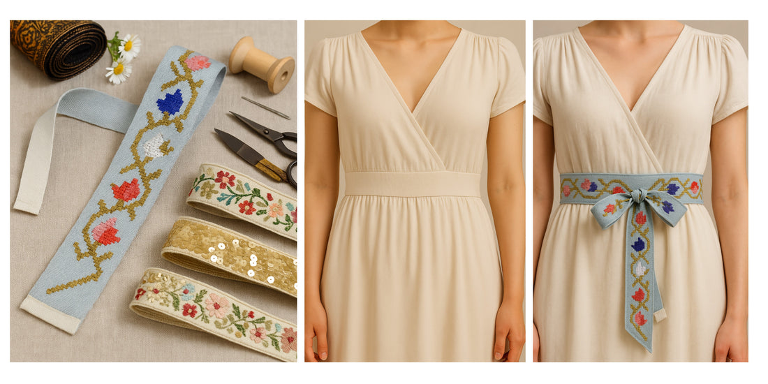 Tuto couture : fabriquer une ceinture stylée avec du galon à nouer
