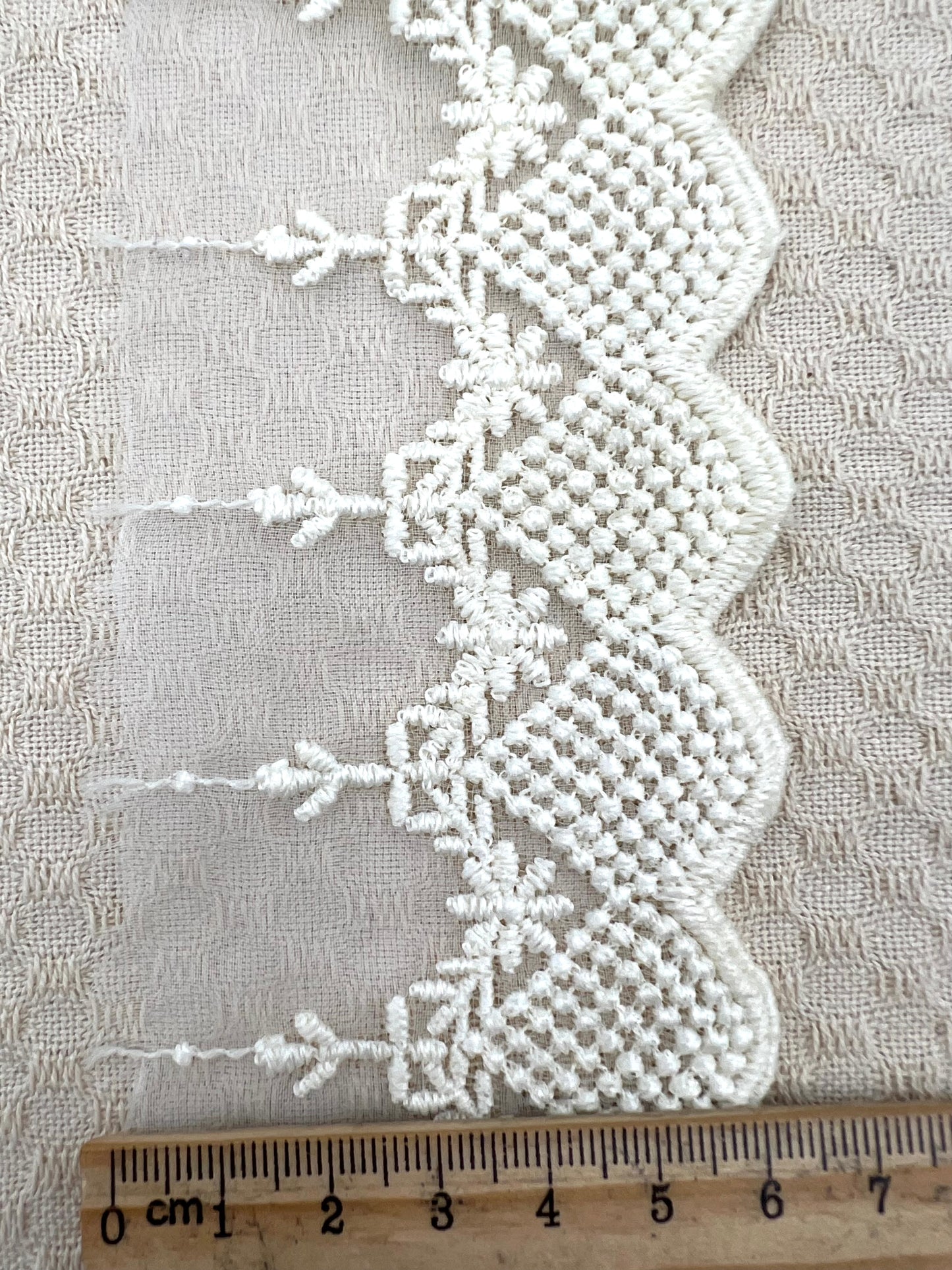 Galon brodé dentelle sur tulle – 3 coloris - 18 mètres