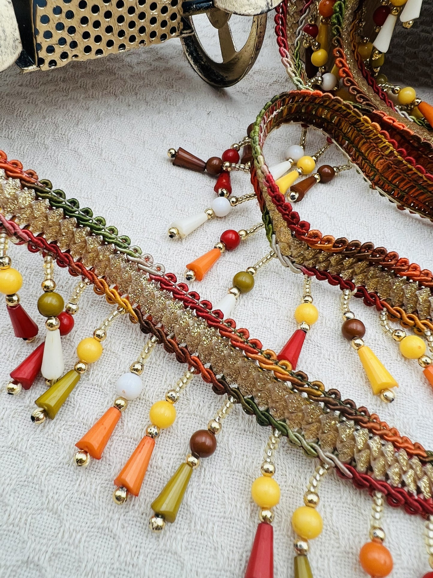 Galon TIFIN multicolore à pampilles fantaisie 5 cm (2 mètres)