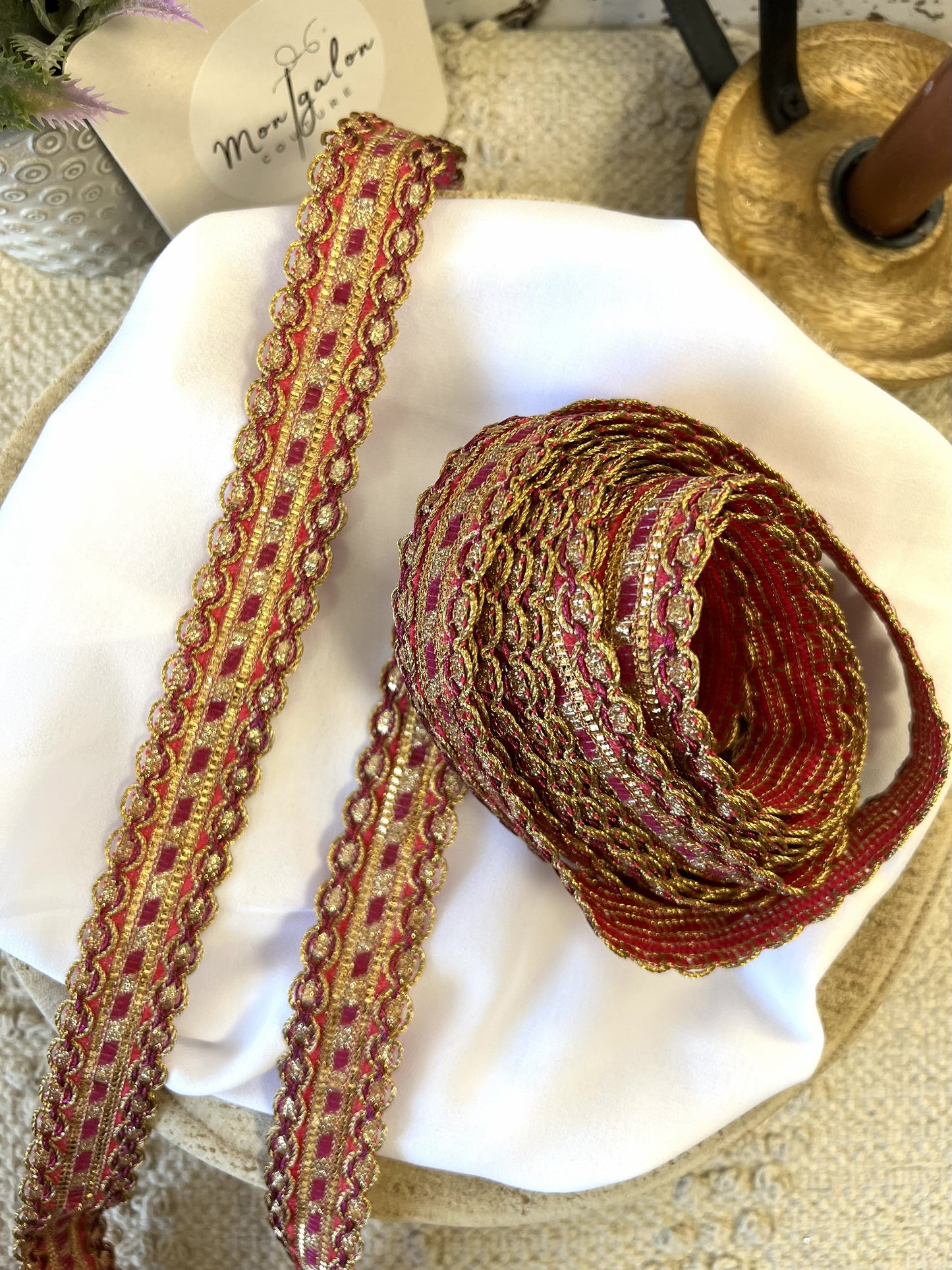 Galon tressé doré pour couture et customisation - 6 couleurs disponibles