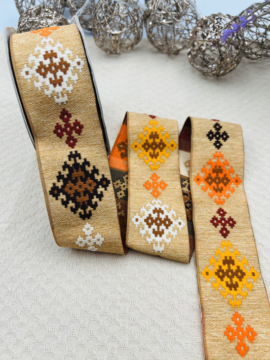 Galon bohème ethnique AMEZYAN – 4,5 cm (8 mètres)