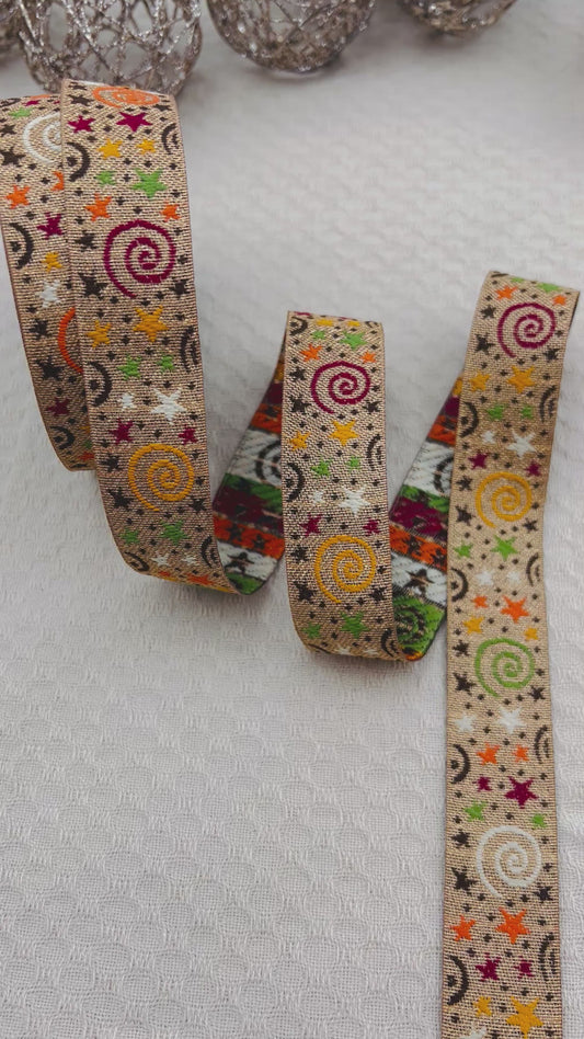 Galon bohème ethnique MEDDAH – 2,5 cm (8 mètres)