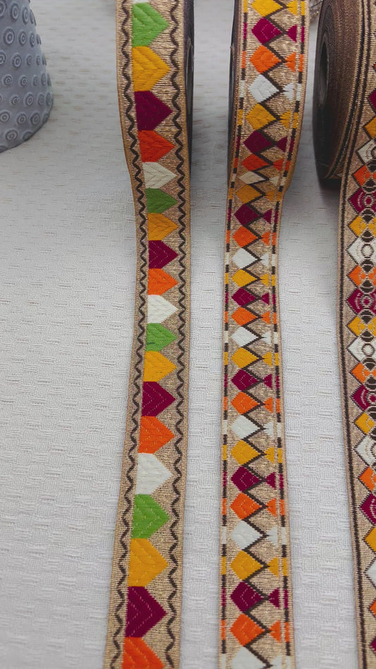 Galon de couture Ruban ethnique bohème AGRAW (4 mètres)