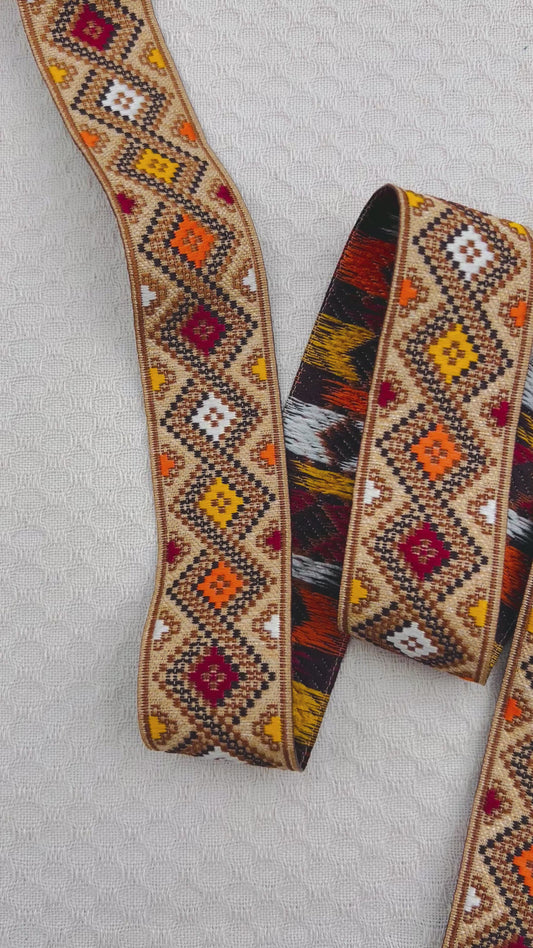 Galon de couture Ruban ethnique bohème ASIREM (4 mètres)
