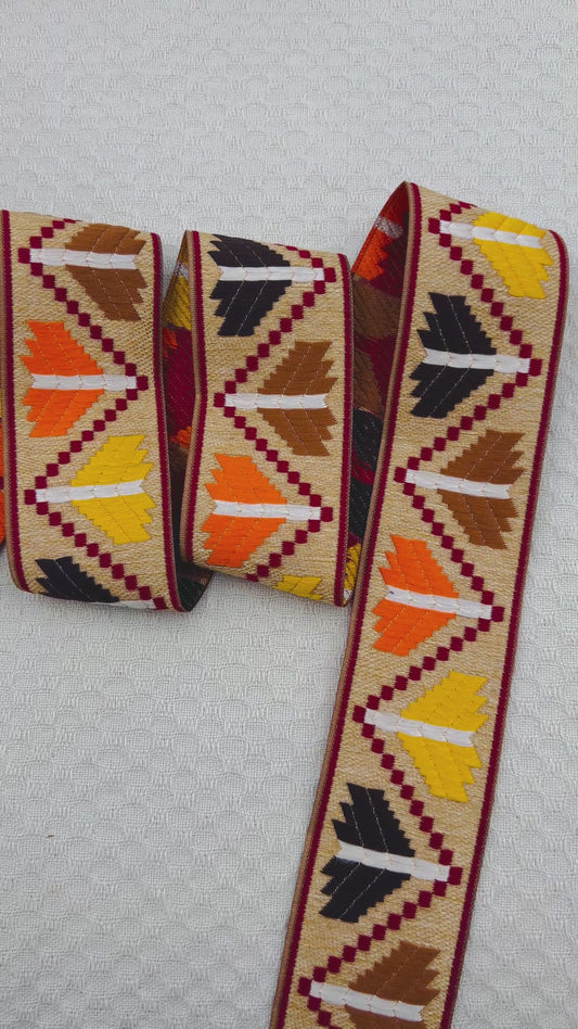 Galon de couture Ruban ethnique bohème MEZIANE (4 mètres)